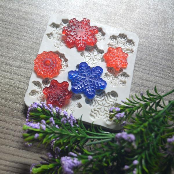 Silicone Cake Fondant Silicone Moulds Food Grade Handmade Diy Snowflake Shape