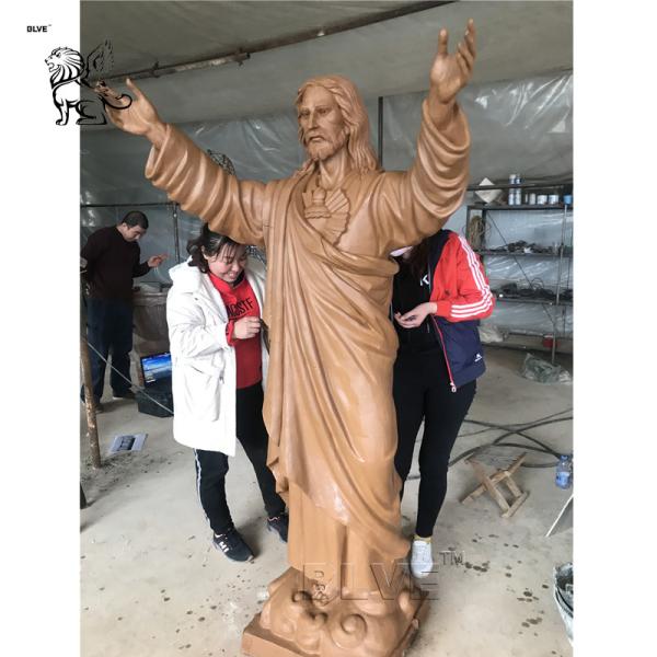 BLVE Bronze Jesus Statue Life Size Religious Western Copper Sculpture Figure Casting Outdoor Garden Church