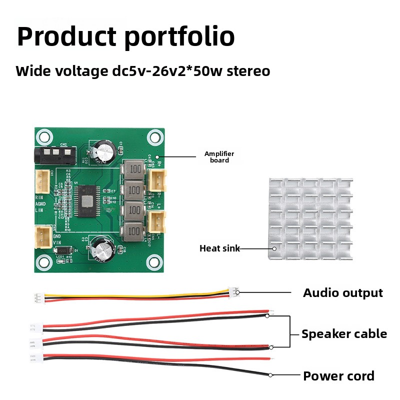 DC5V-26V 50W 2.0 Channel Digital Class D Stereo Audio Power Amplifier Module TPA3116 China