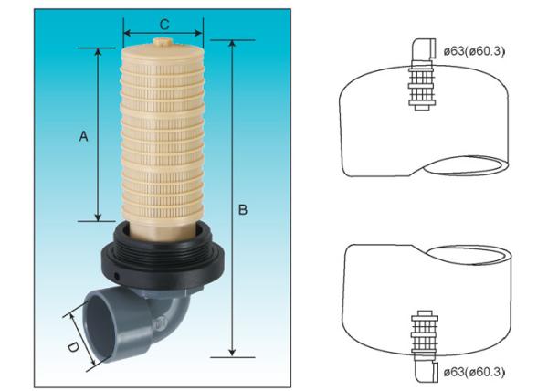 Thread top & bottom mount diffuser for side mount Riser pipe 4