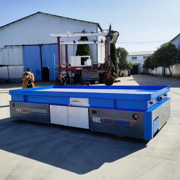 Heavy Duty Transporter Platform Material Handling Battery Powered Transfer Trolley