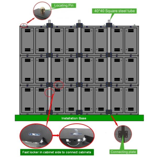 Advertising Video Media facade Outdoor Full Color Led Display With Fixed Installation