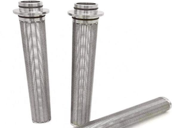 High Rigidity 4 Inch 117mm Dia Wedge Wire Strainer , Wedge Wire Filter Pipe