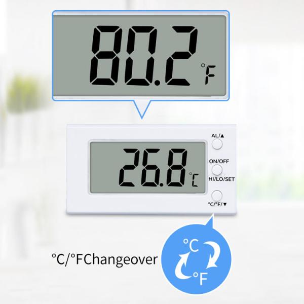 DTH-168 Mini Digital Refrigerator Thermometer Digital Alarm Thermometer For Fridge Freezer Cold Chain Transportation