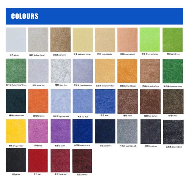 Polyester Fiber Wall Acoustic Panels Studio Soundproofing Panels Color Customized