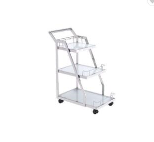 Wedding Catering minimalist Bar Serving Cart Metal Glass Tea Wine Serving Trolley
