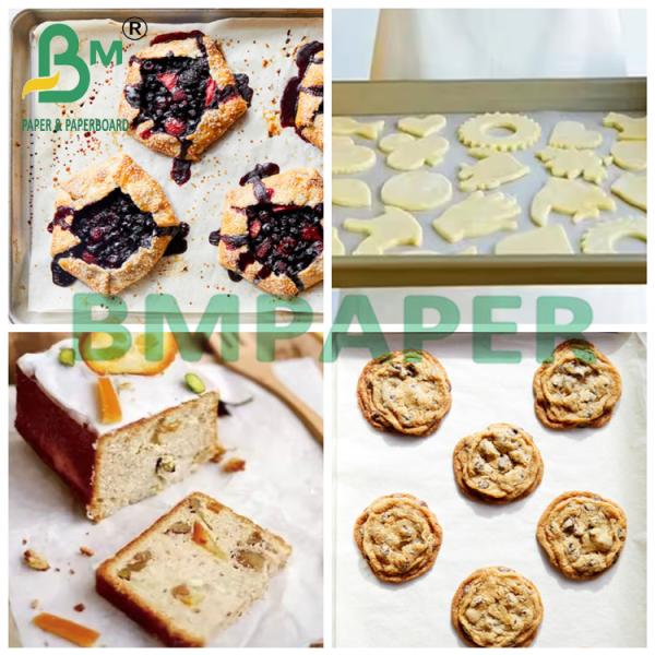30gsm - 80gsm Food Grade Oven Safe Silicone Parchment Baking Paper