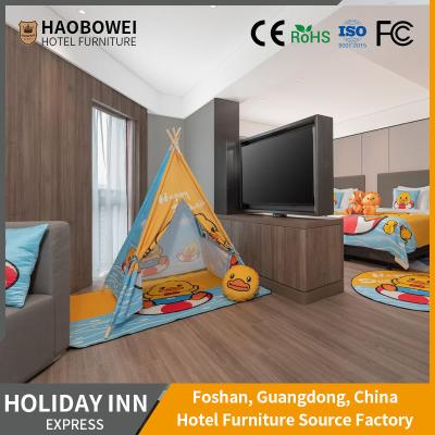 King Size Double Bedroom Modern Hotel Furniture Set Made in Foshan with Ash Wood Frame