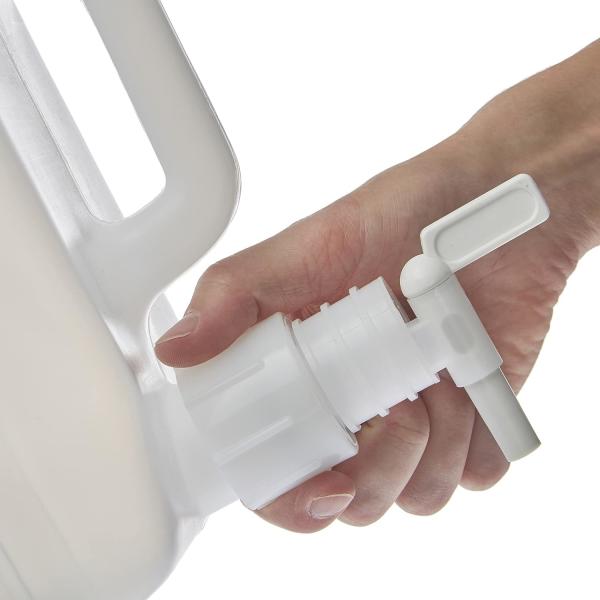 5 Gallon Plastic Dispenser Carboy with Spigot, HDPE, Natural Gallon Dispenser Replacement Faucet Replacement Cap