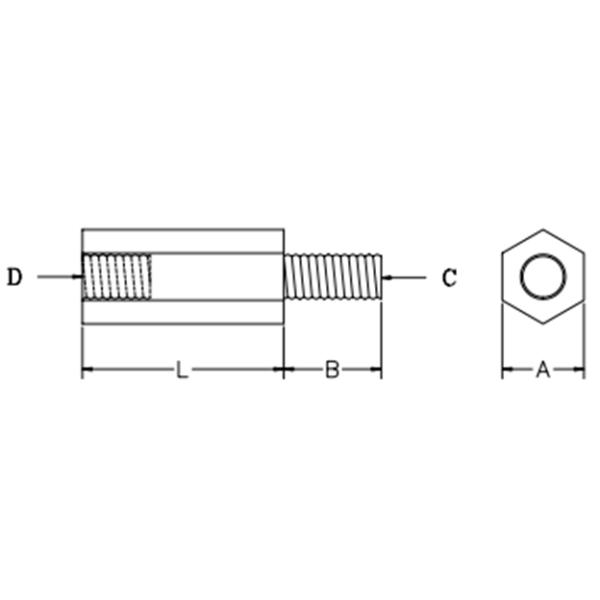 М3 чернит пластиковые тупики прокладок наговора мужчины/гаечной резьбы шайб прокладки