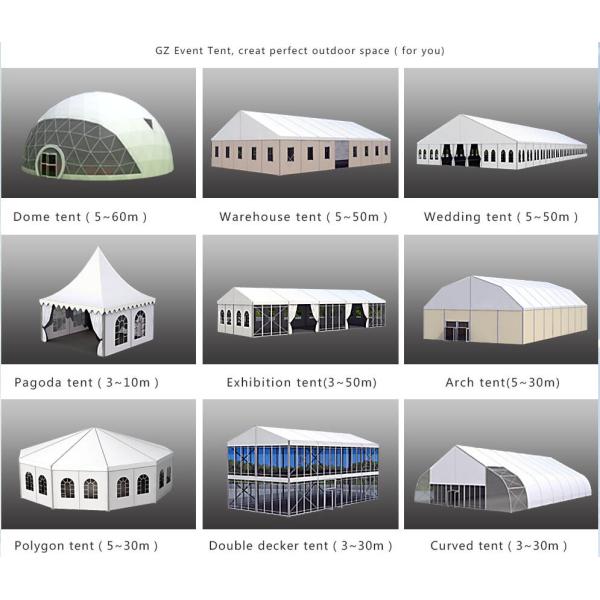 Aluminum Prefabricated Portable Wedding Party Tent / Outdoor Warehouse Tent