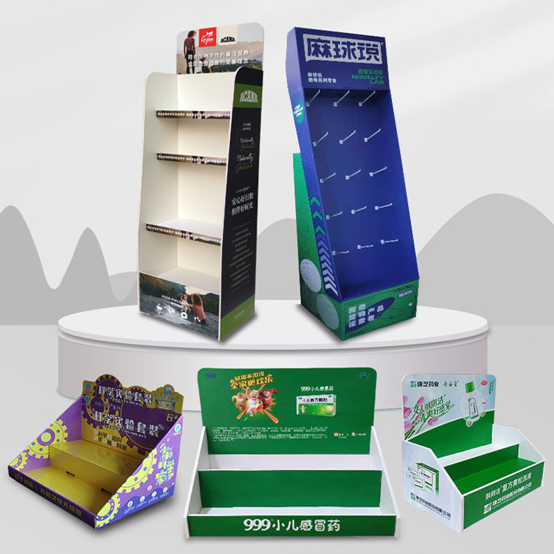 Retail Racks Commercial Sectional Display Furniture with Custom Print Corrugated Stand