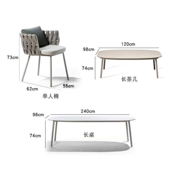 Anti UV Outdoor Rattan Garden Sofa , Luxury Rattan Patio Sofa Furniture