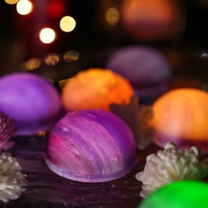 Colorful Water Activated Floating Candles Semicircle Mini Floating Candles Eco