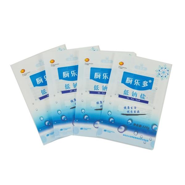 180*260mm Salt Packaging Pouch 3 Side Seal Recyclable Airtight Zipper Pouch