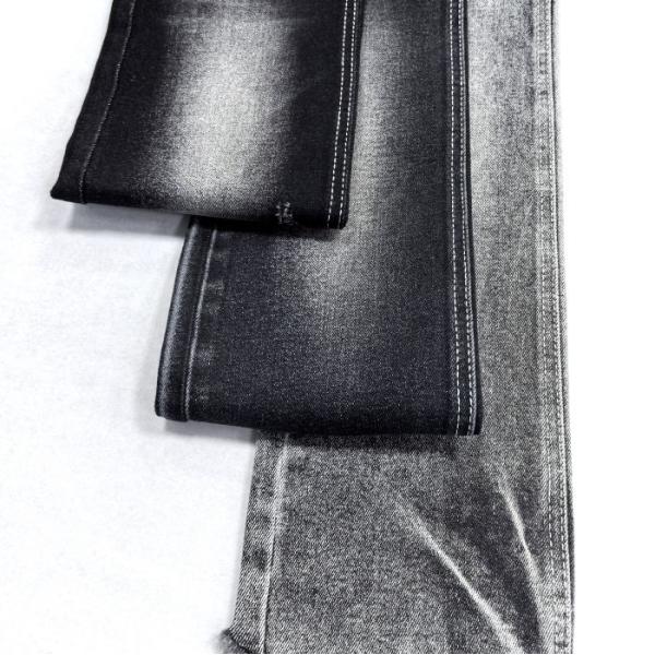 180cm Stretch Black Denim Fabric Heavy Weight 12.5 Oz JSD3242B 68% Cotton 27% Polyester 3% Rayon 2% Spandex