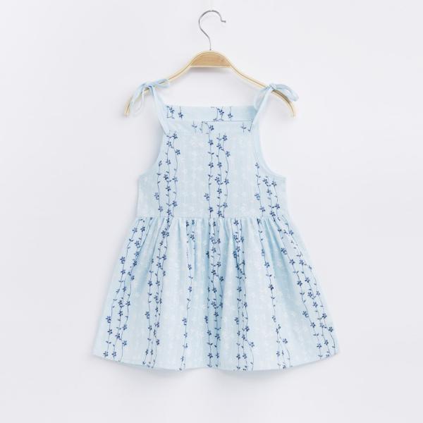New baby girls summer children's clothing sleeveless dress linen cotton newborn children spaghetti strap dress
