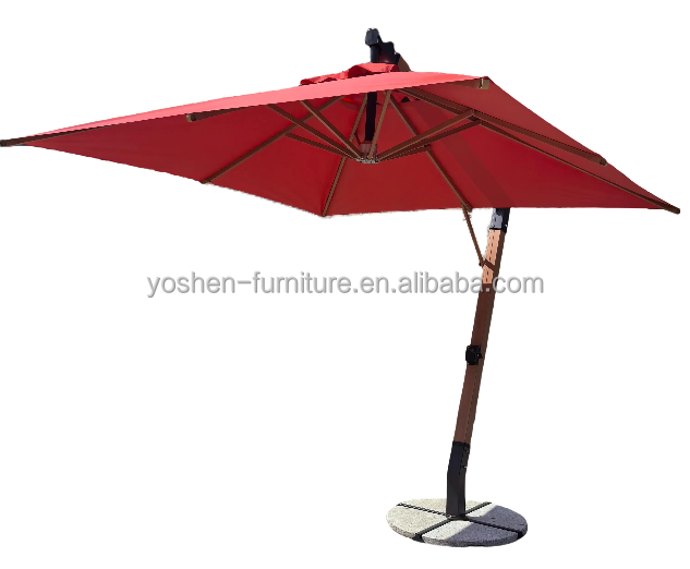 Heavy Duty Commercial Grade Cantilever Umbrella Windproof Aluminum Frame for Outdoor Hotel Patio