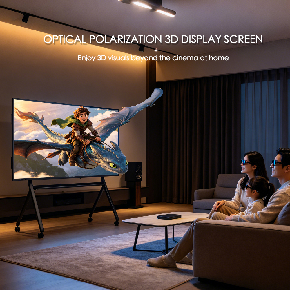 Polarized 3D display 130 inch customizable LED all-in-one machine, ultra large size, high stereo, high contrast, high clarity, anti blue light