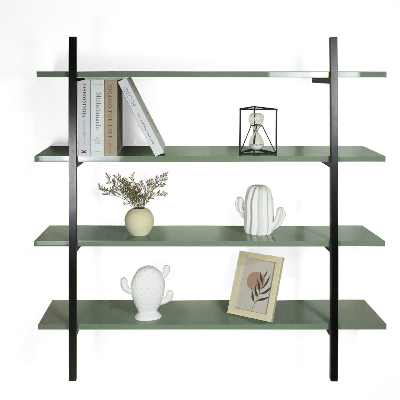 New Design Metal Floating Shelf Modern Simple Bookshelves Wood Bookcase Multiple Colors Wall Mount Shelf for Home Office