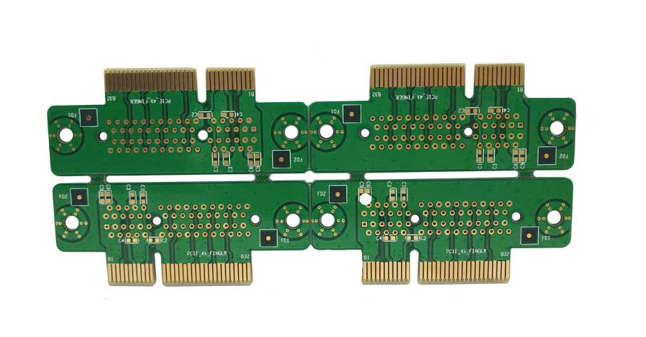 Bga через отверстие PCB сборка завод погружение золото ENIG 2U золотой палец