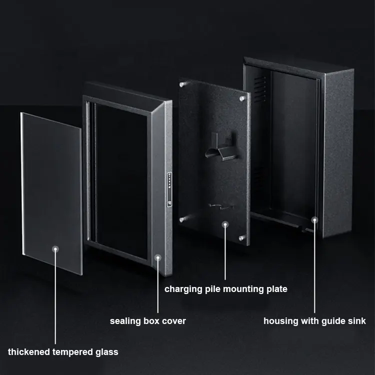 High Strength Steel EV Charging Pile Protection Box Dustproof