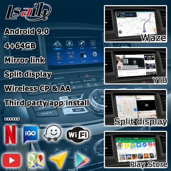 Infiniti M35 M45 Nissan Fuga HD обновление сенсорного экрана с несколькими пальцами carplay android auto video interface
