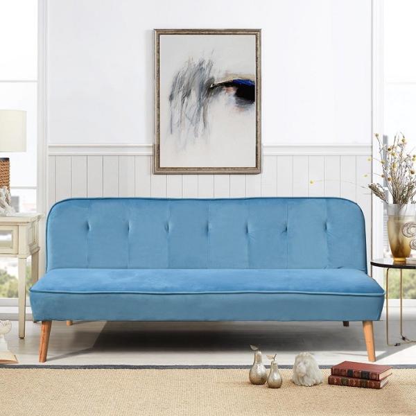 Un canapé bleu, une chaise en coton moderne, un canapé sans bras, un canapé confortable pour le salon.