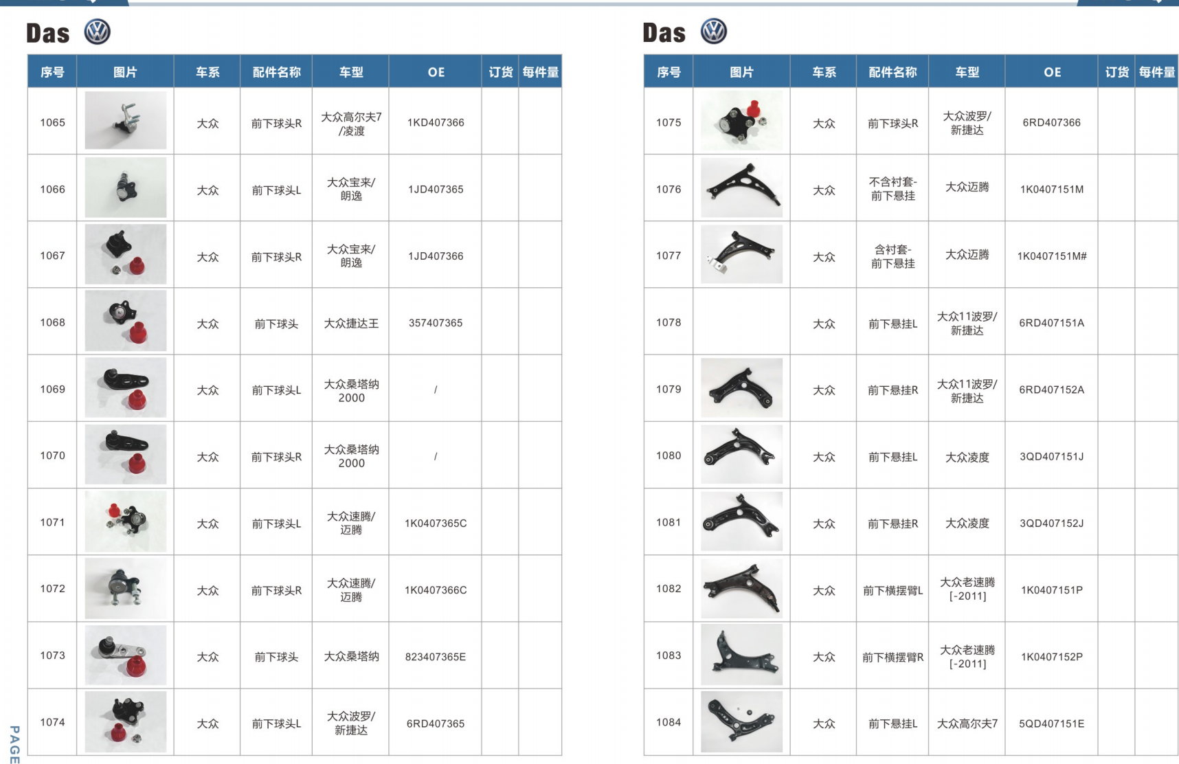 Volkswagen Auto Parts
