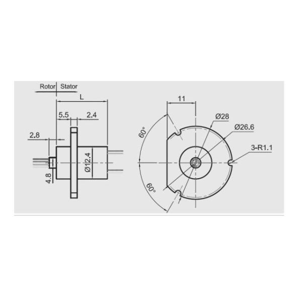 18 Circuit Number Signal Slip Ring Less Noise Continuous Transmission