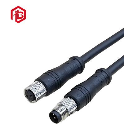 conector impermeável dos dados de 110V 220V 3Pin M8 10 pés de cor preta para o equipamento elétrico
