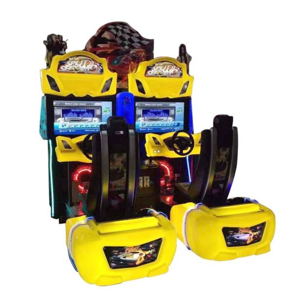 Attractive Arcade Driving Machine 400W With Coin Operated HD LCD Display