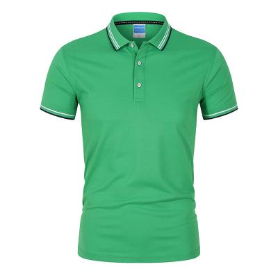 Camisa clássica de venda quente de Polo Round Neck T mais a luva curto Logo Green Polo Shirts feito sob encomenda do poliéster da cor sólida do tamanho