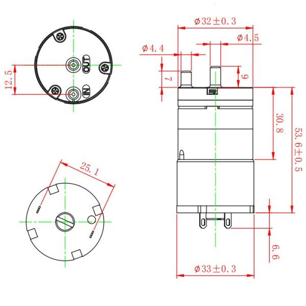 OEM 3-24V Engineering plastic Miniature vacuum pump Electric wear-resistant large flow gas sampling mini pump