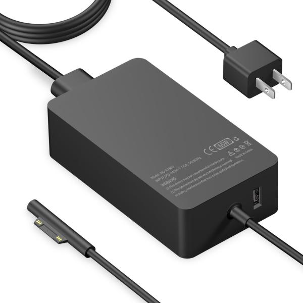 High Quality 65W 15V 4A AC Adapter Power Supply for Microsoft Surface Pro7 Book Laptop Charger QC3.0 PD3.0 Function Made ABS