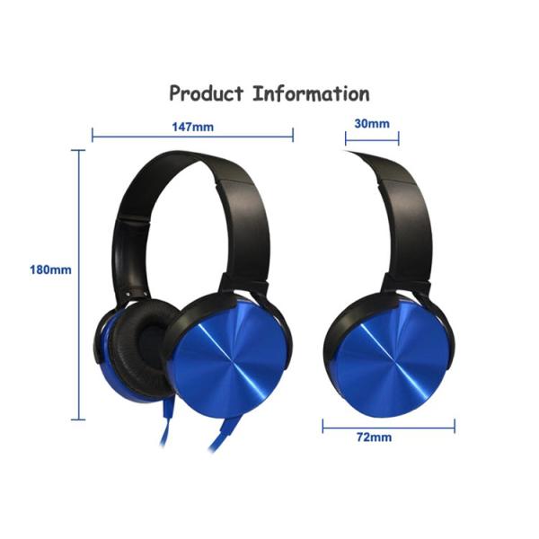 Foldable No Brand Cheap Bulk Headphones Wired Headphone Portable On-ear Headset 3.5mm Jack Headphones For Promotion Gift