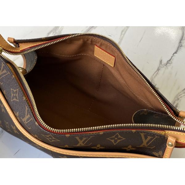 Monogram Printing 30cm Women'S Leather Crossbody Sling Bag Gold Ball Decoration