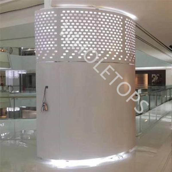 la façade 3D en aluminium de 600*600mm lambrisse le revêtement de PPG pour le