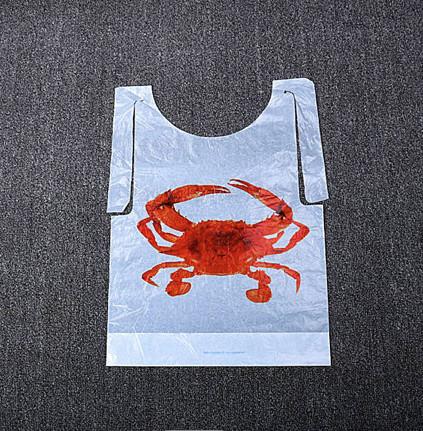 Custom Printed Cheap White Nonwoven Apron Disposable Adult Bib Disposable Apron Non Woven
