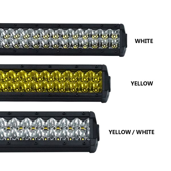 Ultra Bright 12V Amber LED Light Bars 10-52 Inches Waterproof for Off Road Truck UTV