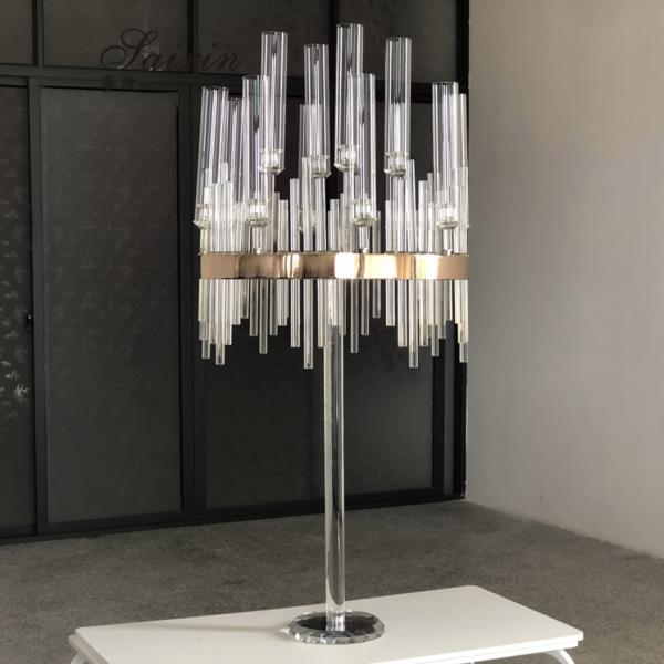 ZT-564S оптовая горячая продажа высокий серебряный зеркальный столб цветочные стойки для украшения свадебного стола