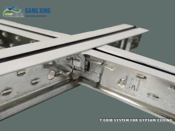 T grid system for PVC gypsum ceiling/False Ceiling T Grid Suspension System