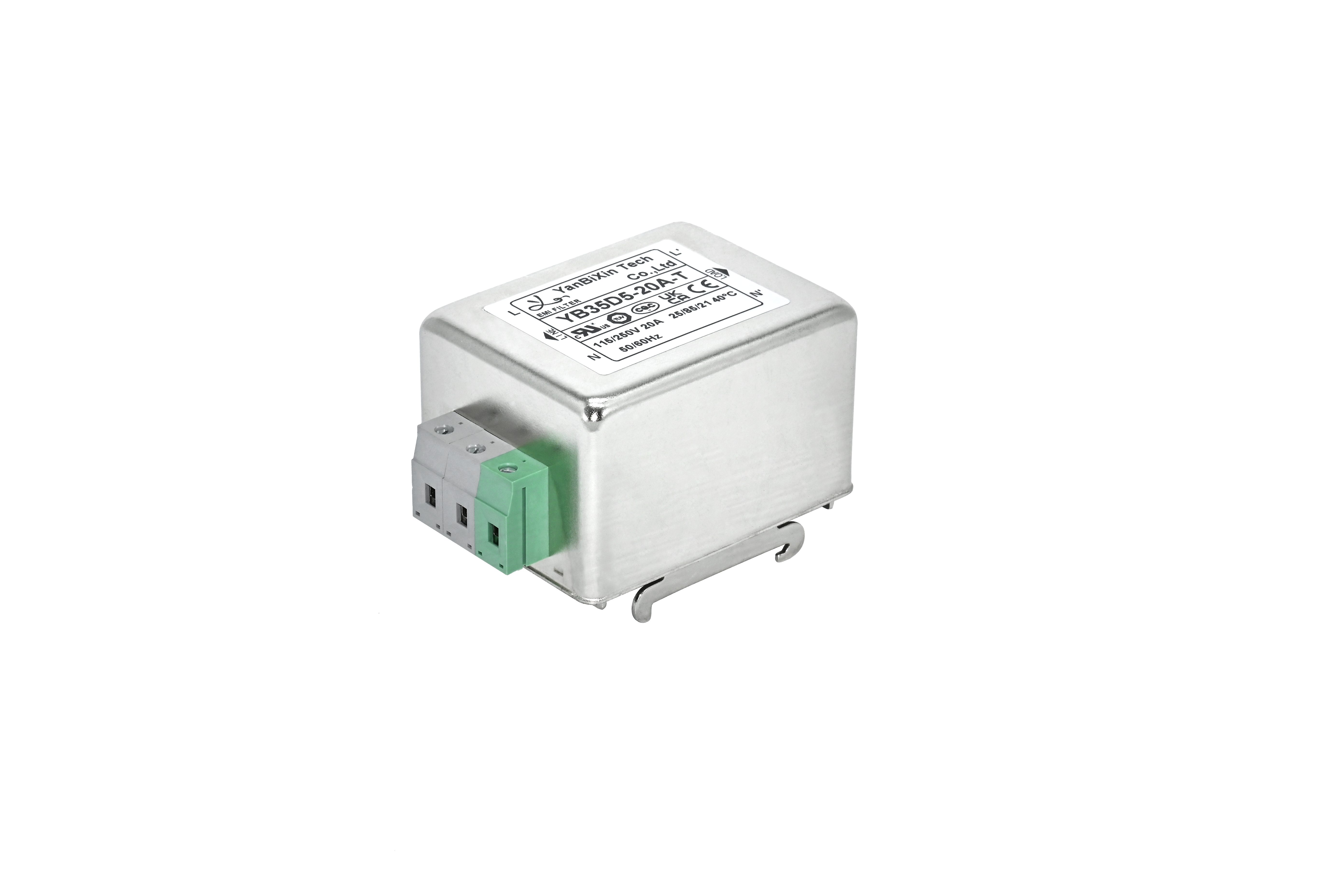 DIN Rail AC Power Noise Filter Single Phase Power Line Filter For Electronic Equipment