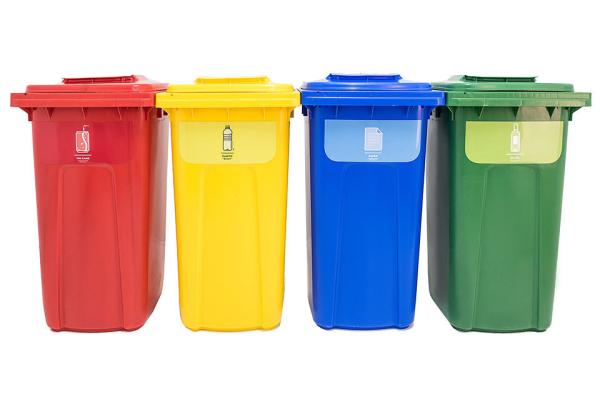 180L Outdoor Park Street Large Capacity Plastic Trash Can Oval Waste Bins Rectangular Pedal Bin with Lid