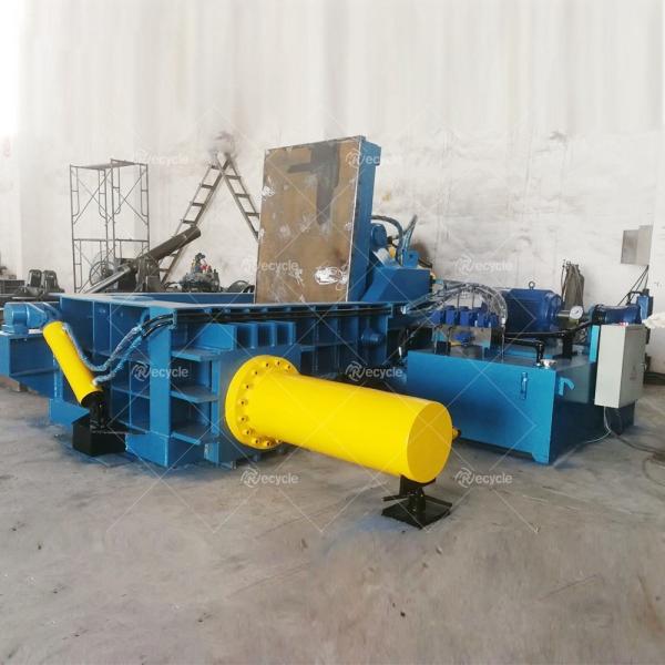 Compressão de sucata de metal com compressor de reciclagem de pressão de metal totalmente automático