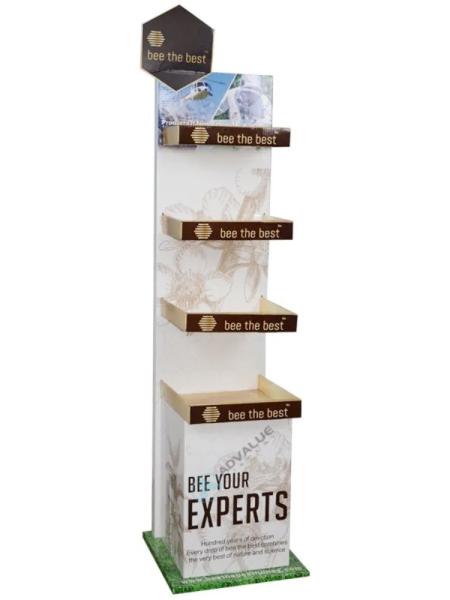 Flat Packed Cardboard Stand Display Pedestals For Promotion / Advertising