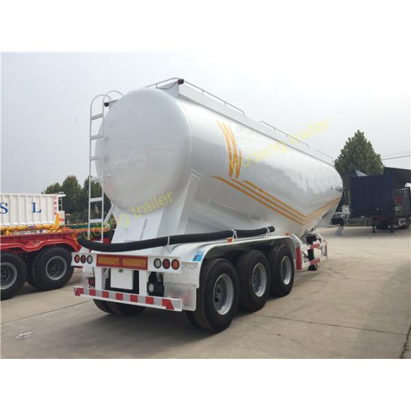 V / W Shape 80 Ton Bulk Cement Semi Trailer For Carrying Cement ,  Powder , Silos