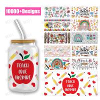 Enveloppes personnalisées de dessins animés Libby avec enveloppe de tasse 3D UV DTF Transfert d'étiquettes et frottement sur papier