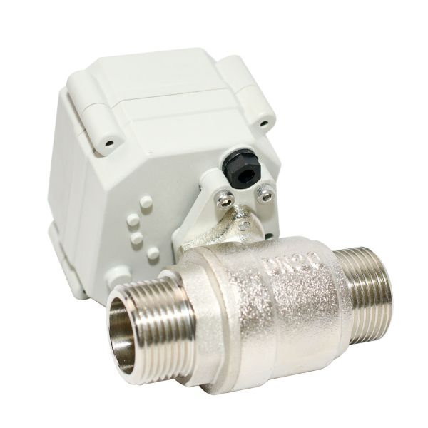 Etrany 2 Way DC12V 3/4'' Female-male Nickel Plated Brass Water Flow Control Electric Actuator Ball Valve IP67 Protection