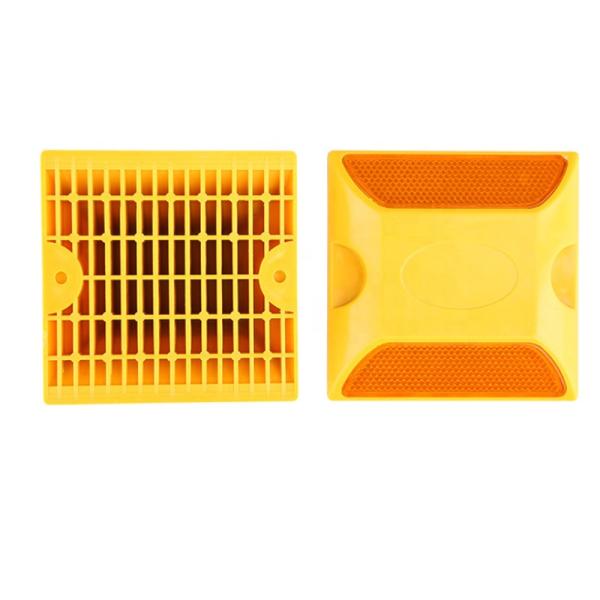 Высокая видимость безопасности дорожного движения Пластиковые квадратные рефлекторы Дорожные столбы с светодиодным цветом зеленый